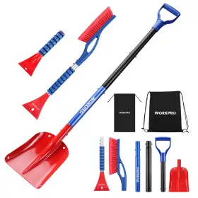 004746 Workpro 3-piece Snow Removal Kit 47 Inch Detachable Shovel For Car Truck New