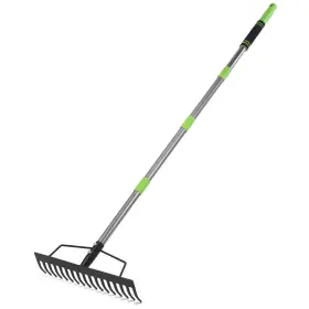 153026 Workpro 65 Inch Heavy Duty Bow Rake 17 Tine Metal Head Garden Adjustable Handle