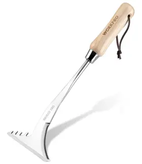 W155012 Workpro 13.5 Inch Crack Weeder Stainless Steel Crevice Weeding Tool For Garden Lawn
