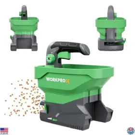 B0dkhvvt6w Workprox Battery Powered Fertilizer Spreader 7.2v Rechargeable 8-level Settings 6458