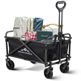 Wuromise 739713428343 Beach Wagon - Cart With Wheels Foldable Heavy Duty Garden Sw