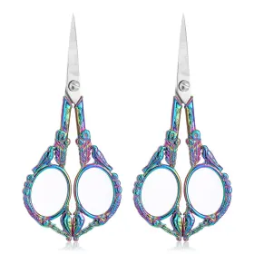 Hf39nkzy Xelsluthe 680529 1 2 Pcs Embroidery Scissors Vintage Small Crochet Thread Silver