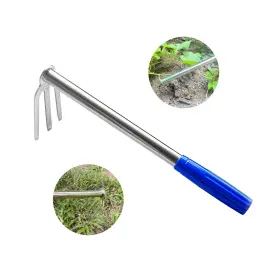 3-tines Xfjtech 781509431785 Garden Rake Claw Hand Tool Stainless Steel Cultivator For Lawn Farm Use