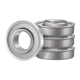 Xike-01 Xike 713072786016 4 Pcs Id 5/8 Inch X Od 1-3/8 Flanged Ball Bearings Replace For Lawn Mower