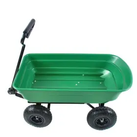 Xzkai 717020204966 3.2 Cu.ft. Metal Garden Cart With Steel Frame And Pneumatic Tire Grass Green