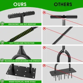 Yangbaga 445052275212 Lawn Aerator Spikes Aerating Tool 42.5inch- Manual Aerators With Longer #3