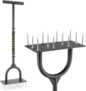 Yangbaga 445052275212 Lawn Aerator Spikes Aerating Tool 42.5inch- Manual Aerators With Longer