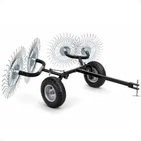 Acr480jr Yard Tuff Acreage Rake 4 Tine Steel Tow Behind Dethatcher For Lawn And Garden