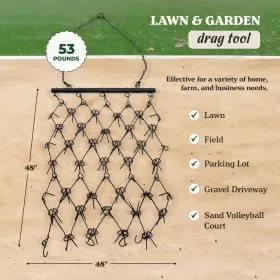Ytf-44516dh-u-b Yard Tuff 4x4 Ft Lawn Garden And Driveway Steel Landscape Drag Tool Used #3