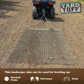 Ytf-455tbdm Yard Tuff 455tbdm Atv/utv 5 Feet By 4.5 Zinc And Steel Field Surface Leveling Drag #2