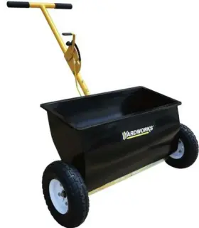 Ct0085-75 Yard Works All Season 75lb Large Push Drop Spreader Hopper Fertilizer Grass Seed Ice Melt