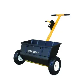 Edct0085-75 Yard Works 75lb Heavy Duty Drop Spreader Push Hopper Fertilizer Seed Ice Melt All Season