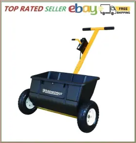 Moct0085-75 Yardworks Heavy Duty 75lb Classic Drop Spreader Push Hopper Tool Seed Granular Fertilizer