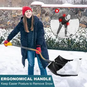 Yeitsnow 114129855455 Snow Shovel For Driveway 17-inch Wide Ergonomic Heavy Duty Removal #2