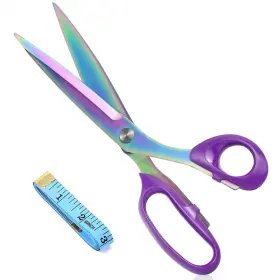 Yelia 628094570249 Fabric Scissors Professional Tailor Multifunctional Purple