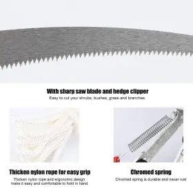 Yencoly 739879507319 Long Tree Pruner Pole Saw 2 Wheels Sharp Garden Pruning Shear Trimmer Cl #2