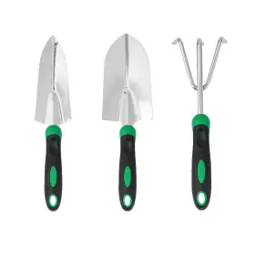 Yg-002 Yeueewl 3 Piece Garden Tool Set Heavy Duty Trowel Transplanter Hand Rake Ergonomic