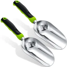 Jf-yexiya-2907 Yexiya 2 Pcs Soil Scoop 13.39 X 3.82 Inch Aluminum Transplanter Trowel Bend Proof Ga