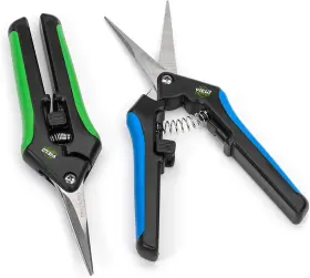 Yieldcropper 086978300045 Hydroponic 2pack Microtip Straight Blade/curved Blade Flower Leaf Trimmer Prunin #3