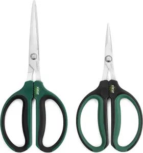 Yieldcropper 869783000467 Hydroponic 2-pack Bonsai Scissors And Plant Trimming Shears Set - Stainless S