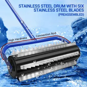 Yivikpe 193499935561 14ft Stainless Steel Lake Weed Roller Beach Remover #3