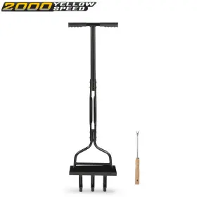 Big1221-9 Ylwspeed2000 42 Inch Lawn Aerator Coring Garden Tool With Soil Core Storage Tray #2