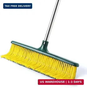 Yocada 850067169161 Heavy Duty Outdoor Broom Commercial Garden Leaf Rake With Curved Br