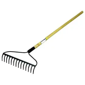 567402 Yoho 48 Inch Black Garden Select Bow Rake With 14 Tine Wood Handle