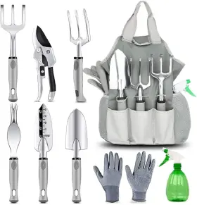 Cg-yll-9101b Yosogo Garden Tools And Watering Set 9piece Stainless Steel Heavy Duty Aluminum Alloy H