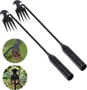 Ccq-2g Young4us Garden Weed Pulling Tool Uprooting Weeding 4 Teeth Puller Mangan