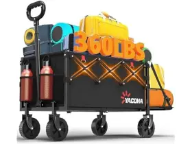 120l Yozoia 094759725970 360lbs Heavy-duty Foldable Wagon Black