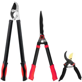 Jd0012 Yrtsh Loppers Hedge Shears And Pruners Combo Set 3-piece Clippers Heavy Duty T