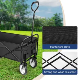 Yssoa 840166258576 Folding Garden Cart Pro Collapsible Handy Wagon With 360 Degree Swivel Wheel #3
