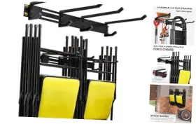 Tyg-02 Yuhei Industry Folding Chair Organizer Tool Storage Rack Heavy Duty Steel Garage Wall