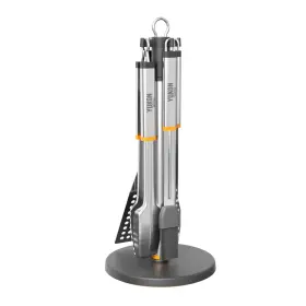Yg-771 Yukon Glory Stainless Steel Bbq Tool Set With Rotating Stand And Drip Pan Grill Kit