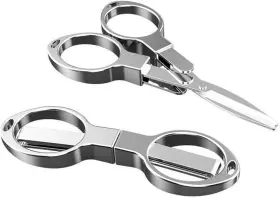 Zd-01 Yvaog Folding Mini Scissors Stainless Steel Retractable Small For Silver