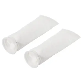 Zaplyte 617662297640 2 Pack 4 Inch Ring Filter Socks 1 Micron Mesh Bags Pool Skimmer Basket White
