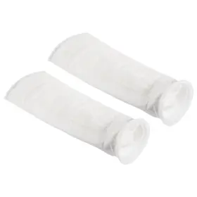 Zaplyte 724708799027 2pcs 6 Inch Ring Filter Socks 5 Micron Mesh Bags Pool Skimmer Basket White