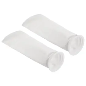 Zaplyte 724708799102 2pcs 6 Inch Ring Filter Socks 100 Micron Mesh Bags Pool Skimmer Basket White