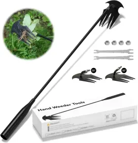 Weeder-60cm-001 Zaviko Stand Up Weeder Hand Tool Long Handle Weed Puller Garden 27.5 In