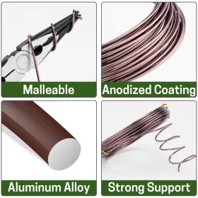 Zelarman 669665170901 Bonsai Training Wire Set Of 4 - Total 128 Feet 32 Each Size 3 1.0mm #3