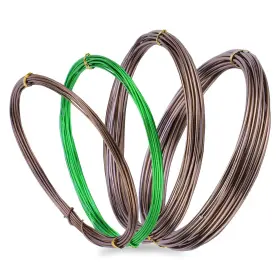 Zelarman 788000870006 4 Rolls 64ft Aluminum Bonsai Wire 1.0mm 1.5mm 2.0mm Tree Training Set