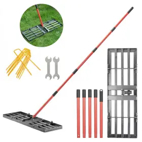 B0db8gfhtl Zenhosit Lawn Leveling Rake - Leveler With 78 Inch Adjustable Steel Handle 30