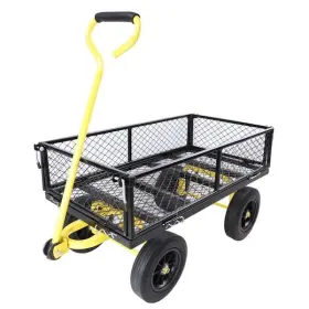 Zeus & Ruta 747992717201 And 3.5 Cu. Ft. Metal Tool Cart Wagon Garden With Solid Wheels