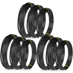 Zhanmai 682559330021 9 Rolls Bonsai Wires Anodized Aluminum Training Wire Black