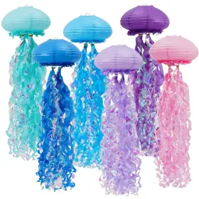 B0dgkyqzjp Zilue Mermaid Birthday Decorations Jellyfish Paper Lanterns Ocean Party Decor 6