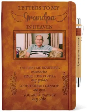 B0cpyf32jn Zomefinkiu Letters To My Grandpa In Heaven Journal A5 Lined Notebook Window Cover 200 Pages