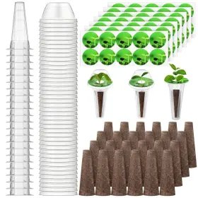 Tv-zopeal-1884218 Zopeal 320 Pcs Hydroponic Growing Kit Includes 80 Grow Sponges Baske