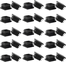 Zorfeter 705353852817 30 Pcs 1-1/4 Inch Square Black Plastic Plugs Fit For