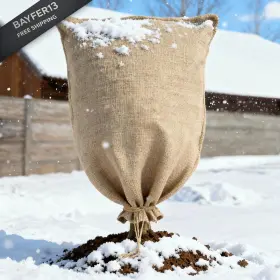 022s Ztzfacai 24 Inch 40 Burlap Winter Plant Cover Bag With X Yellow